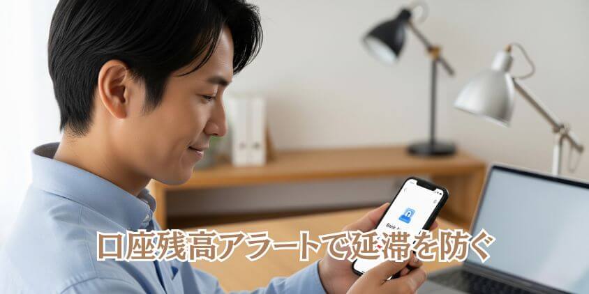 支払い用口座残高アラートで延滞を防ぐ