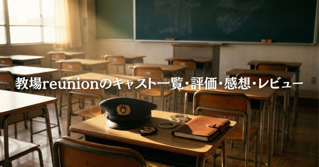 教場reunionを2倍楽しむ！ 配信・キャスト・後編公開日まとめ