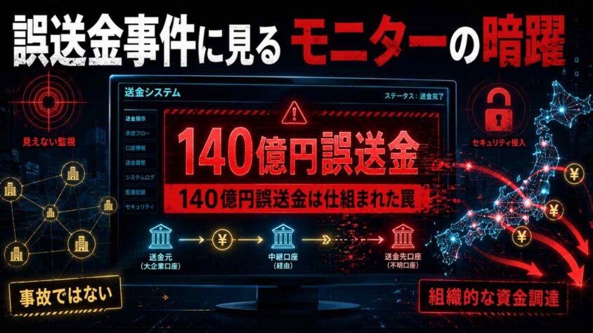 誤送金事件に見るモニターの暗躍