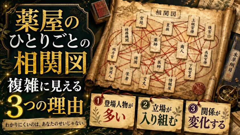 薬屋のひとりごとの相関図が「複雑に見える」3つの理由