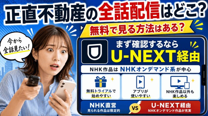 正直不動産の全話配信はどこ？ 無料で見る方法はあるの