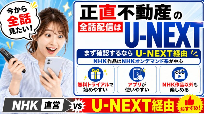 正直不動産の全話配信はU-NEXT