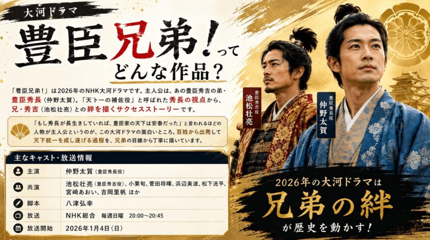 大河ドラマ「豊臣兄弟！」ってどんな作品？