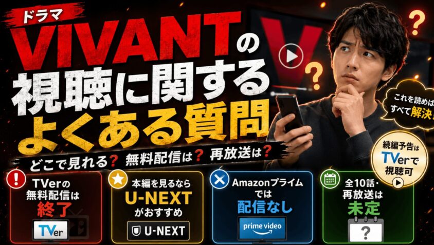 VIVANTの視聴に関するよくある質問