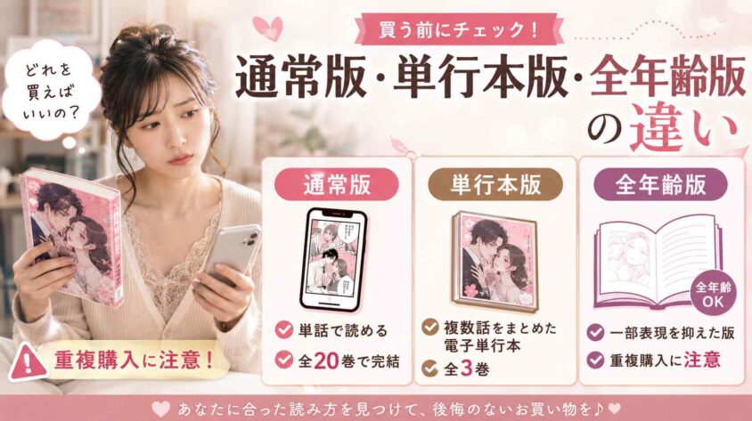 通常版・単行本版・全年齢版の違い