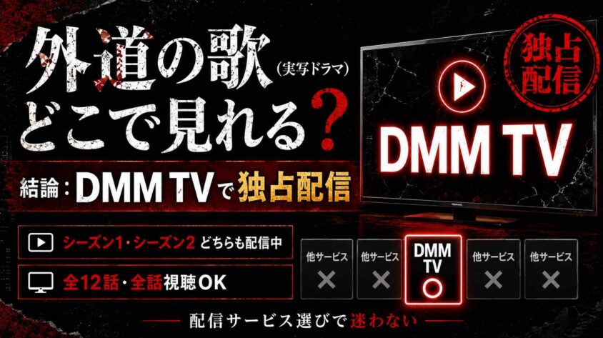 外道の歌（実写ドラマ）はどこで見れる？