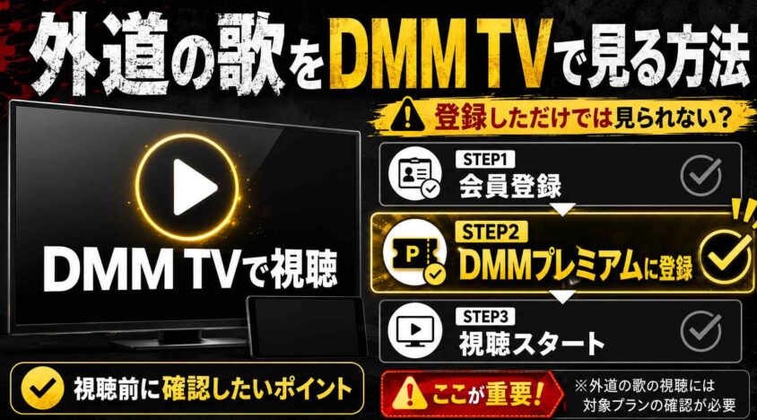 外道の歌をDMM TVで見る方法
