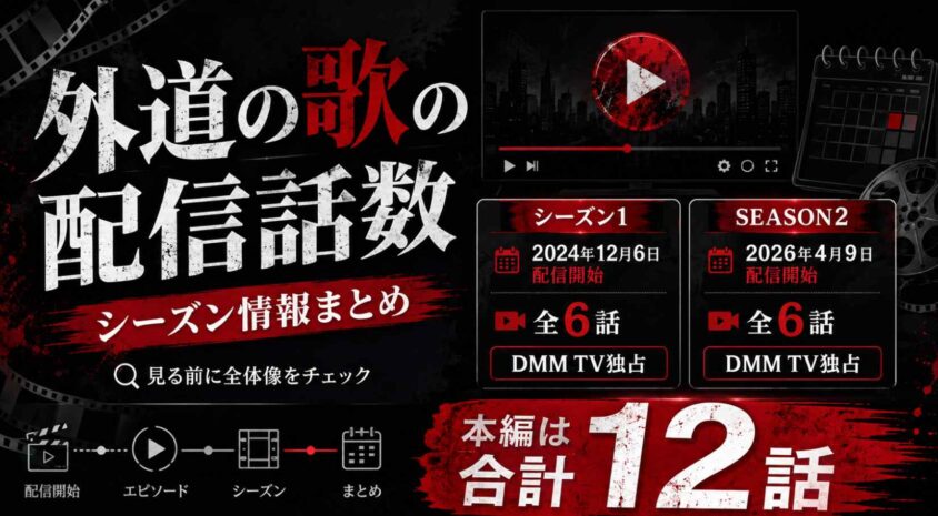 外道の歌の配信話数と各シーズン情報