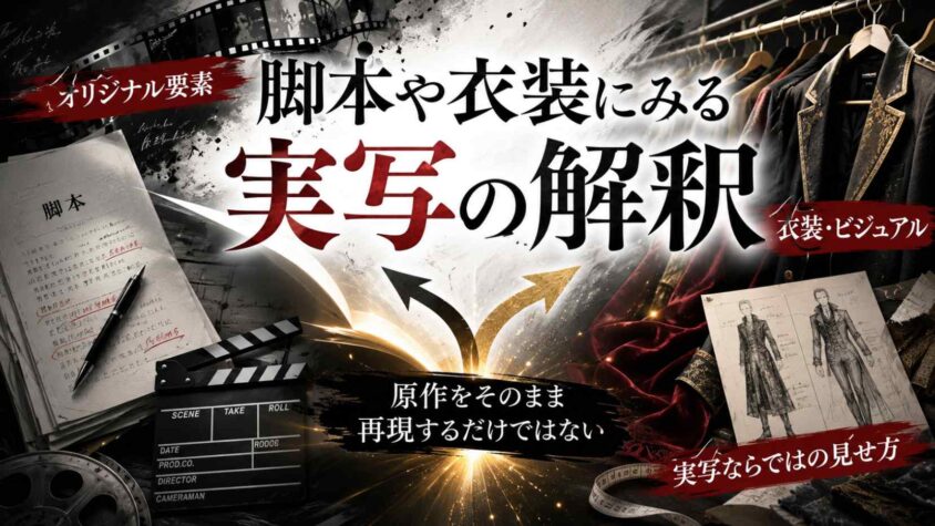 脚本や衣装にみる実写の解釈