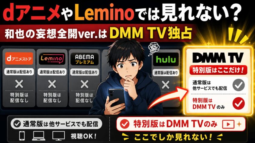 dアニメやLeminoなどの対応状況