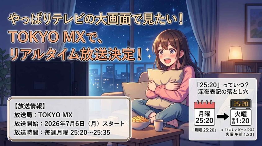 TOKYO MXの放送日と放送時間