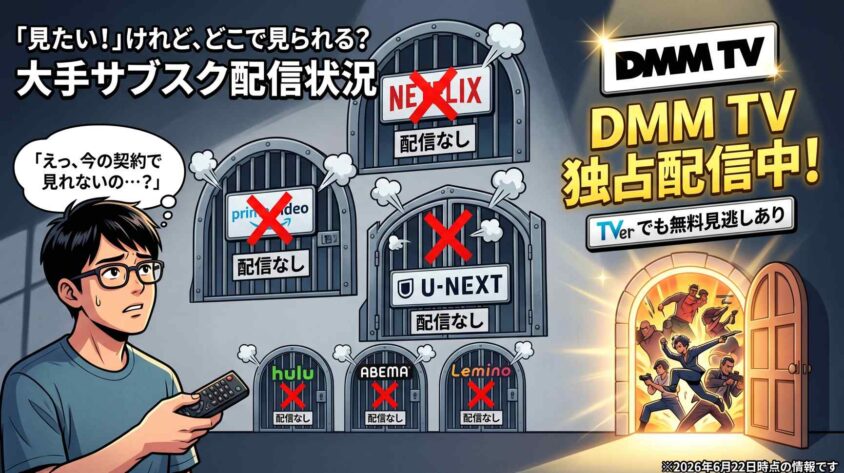 Netflixやアマプラ、U-NEXTの配信状況