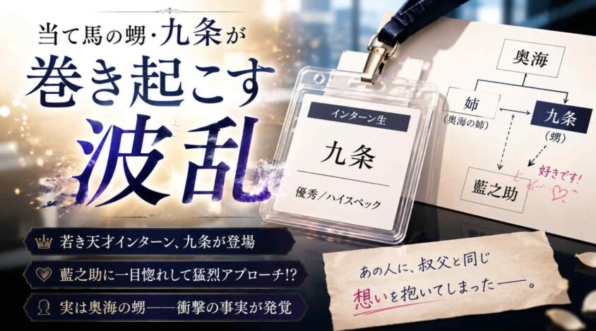 当て馬の甥・九条が巻き起こす波乱
