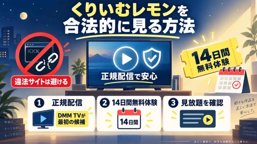 くりいむレモンを合法的に見る方法と無料体験のコツ